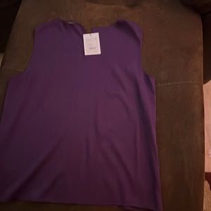 Theory plum silk shell size large